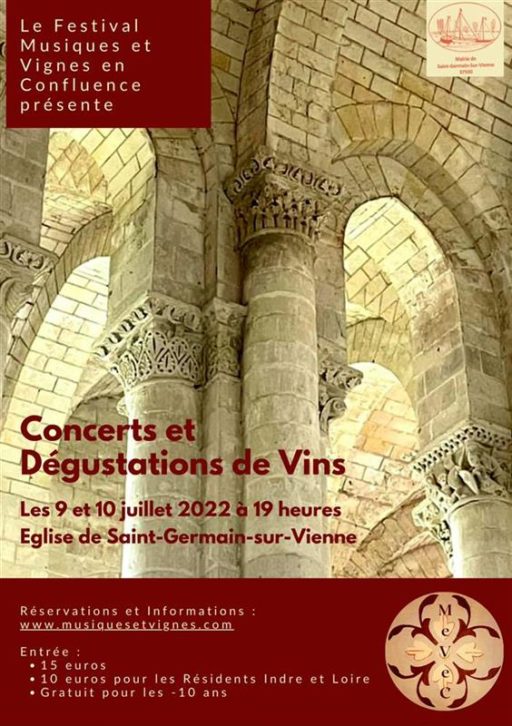Festival Musique et Vigne en confluence – Concerts et dégustations de vins le 9 et 10 juillet à St Germain sur Vienne