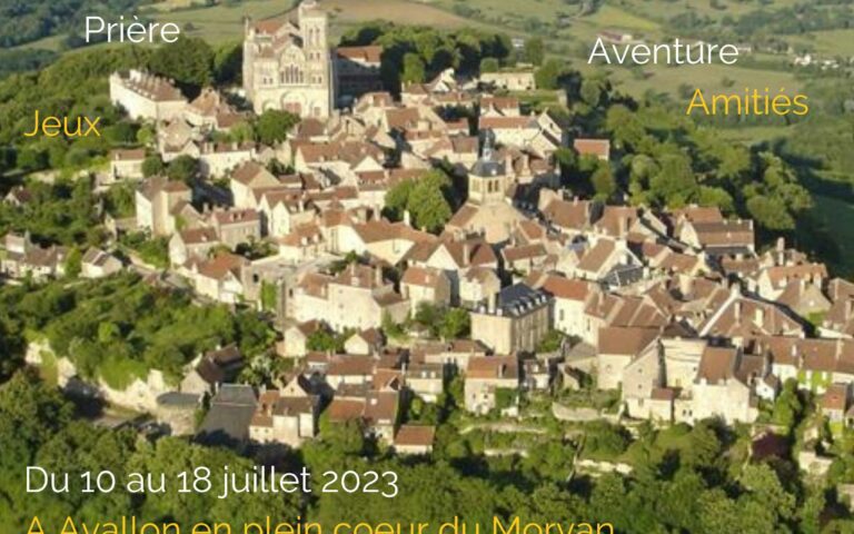 Camp d’été de l’aumônerie de la paroisse à Vézelay du 10 au 18 juillet 2023